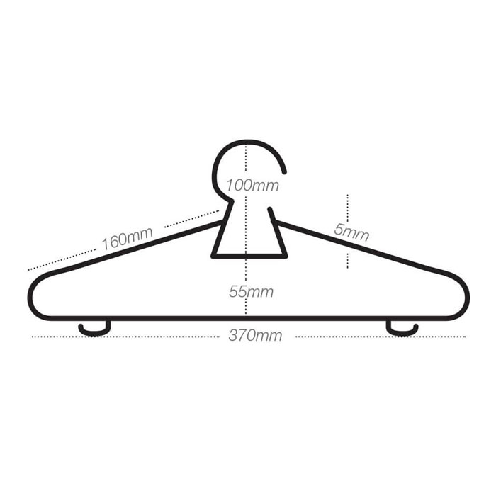 Omak Decobella 6 Pcs Plastic Clothes Hanger - 50611