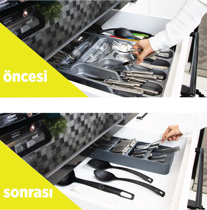 Omak Decobella Compact Cutlery Organizer - 5 Cell - 50804