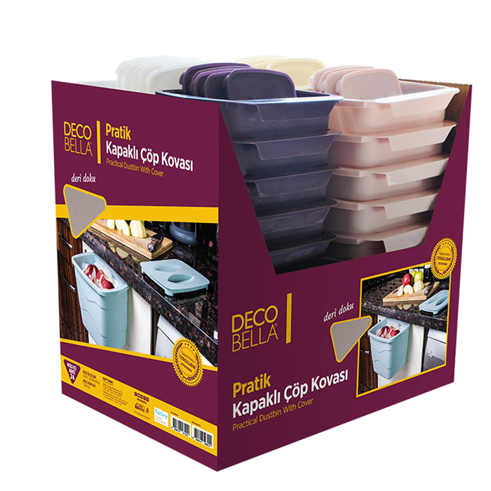 Omak Decobella Dustbin With Cover - 50801