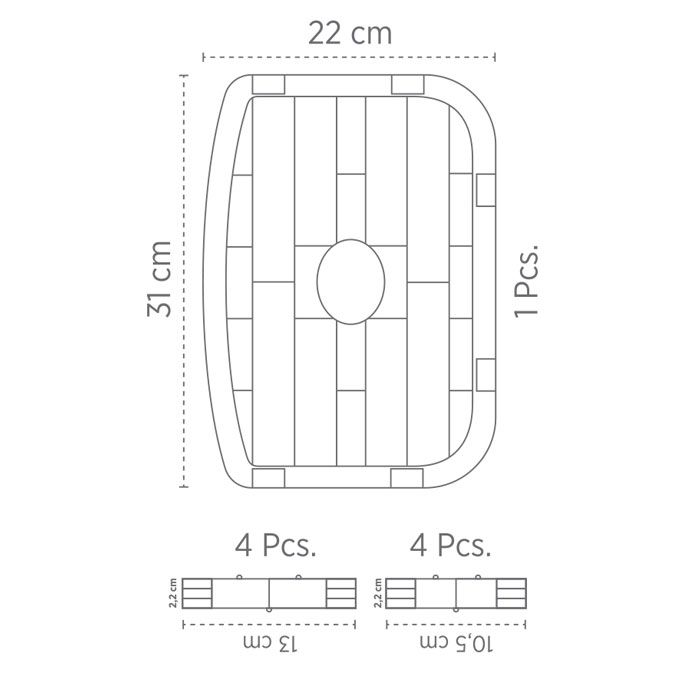 Omak Decobella Tier Rack For Cloth 1 Piece- 50806
