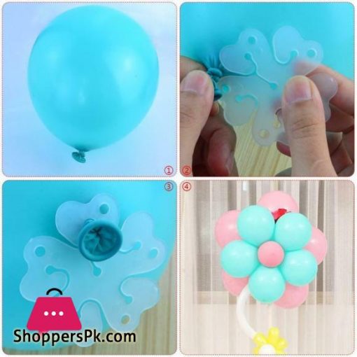 Decoration Items Plastic Flower Balloons Clip Balloons Decoration Balloons Accessories Balloon Flower For Wedding Birthday Supplies 6Pcs
