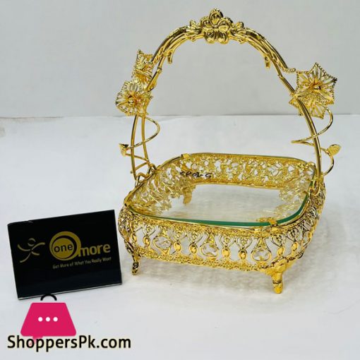 Decorative Fruit Basket With Flower Handle - CP-01