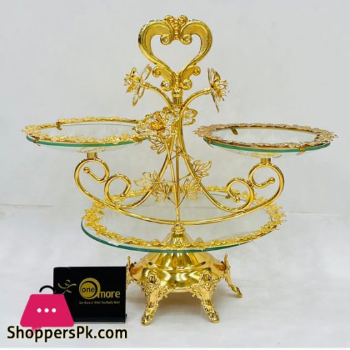 Dessert Gold Round Plated Stand - 1740