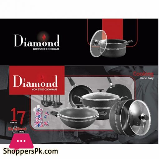 Diamond Non-Stick Cookware 17-Pcs Set