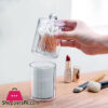 Double Layer Dustproof Acrylic Storage Box Holder Organizer For Bathroom Cotton Ball Pads Swabs Stick Cosmetic Makeup Pads Earbuds Stubs Toothpicks