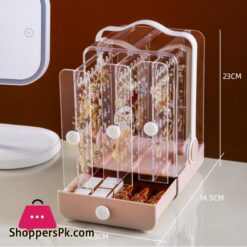 Dustproof Box Jewelry Storage Bins Earrings Necklaces Display Rack Sliding Hangers Dresser Table Organizer Drawer Plasticstorage Boxes Bins