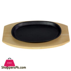 Fajita Pan Oval Cast Iron Sizzler Plate - 23CM