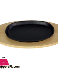 Fajita Pan Oval Cast Iron Sizzler Plate - 23CM