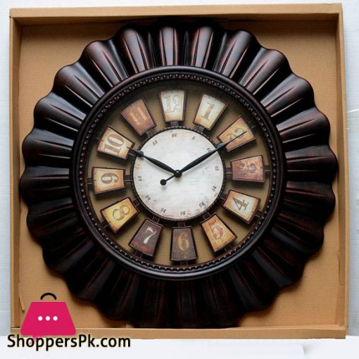 Flower Style Round Wall Clock