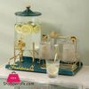 Glass Water Appliance With Cups Tray Large Capacity Cold Juice Barrel Heat Resistant Beverage TeapotTeaware Sets