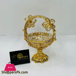 Golden Stylish Fruit Bowl - 1023-S