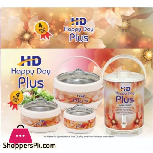 Happy Day Pearl Plus Hotpot and Water Cooler With Glass Top Giftset