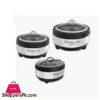 Happy Hot Pot Set Line Steel with Glass Top 3 Pcs Vol 2