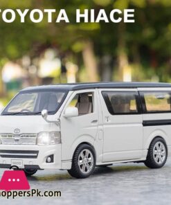 High Simulation 132 Toyota Hiace Alloy Model MPV Vehicle Model Toy Car Hi Ace Sound Light Metal Toys Vehicle Gifts CollectionDiecasts Toy Vehicles