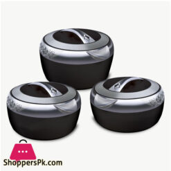 Happy Hisense Metallic Casserole Black 3 Pc