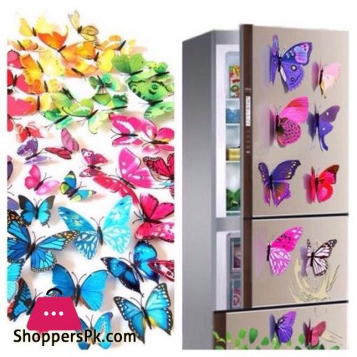 Home Decoration Stylish Pack Of 3 D Magnetic Butterfly 12 Pieces For Home Wall Decor Room Decoration