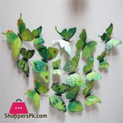 Home Decoration Stylish Pack Of 3 D Magnetic Butterfly 12 Pieces For Home Wall Decor Room Decoration