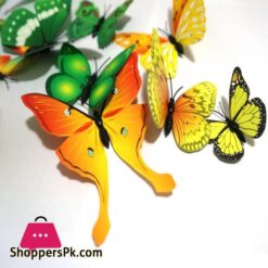 Home Decoration Stylish Pack Of 3 D Magnetic Butterfly 12 Pieces For Home Wall Decor Room Decoration