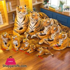 30 90Cm Huge Prone Tiger Plush Toy Big Tiger Plush Doll Simulation Animal Vivid Lifelike Tiger For Boy Large Tiger Doll Softsimulation Animal