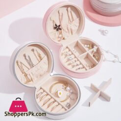 Jewelry Box Hook Pocket Round Waterproof Earring Necklace Ring Bracelet Organizer 8 Jewelry Box Hook Pocket Large Capacity Round Waterproof Earring Necklace Ring Bracelet Organizer Case For Home