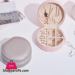 Jewelry Box Hook Pocket Round Waterproof Earring Necklace Ring Bracelet Organizer 9 Jewelry Box Hook Pocket Large Capacity Round Waterproof Earring Necklace Ring Bracelet Organizer Case For Home