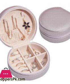 Jewelry Box Hook Pocket Large Capacity Round Waterproof Earring Necklace Ring Bracelet Organizer Case For Home