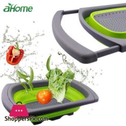 Kitchen Retractable Vegetable Fruit Washing Drain Basket Over Sink Drain Rack Colander Strainer Drying Rack Kitchen Storage ToolRacks Holders