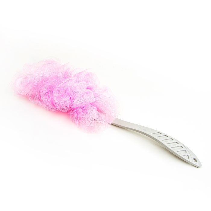 Omak Leaves Back Scrubber W-Handle - 70160