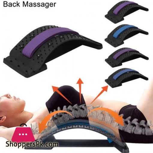 Magic Back Stretcher Lumbar Support3 Adjustable Settings for Back Pain Relief Lumbar Support Relaxation Muscle Board Back Posture Massage Tool Style 1 Blue