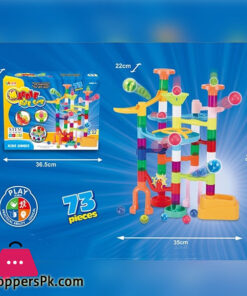 Marble Run Toy Set Construction Building Blocks Toys 73 Pcs
