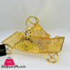 Metal Gold Plated Mesh Wired Car Gift Hamper Basket - Fruit Basket - Dry fruit Basket -1578