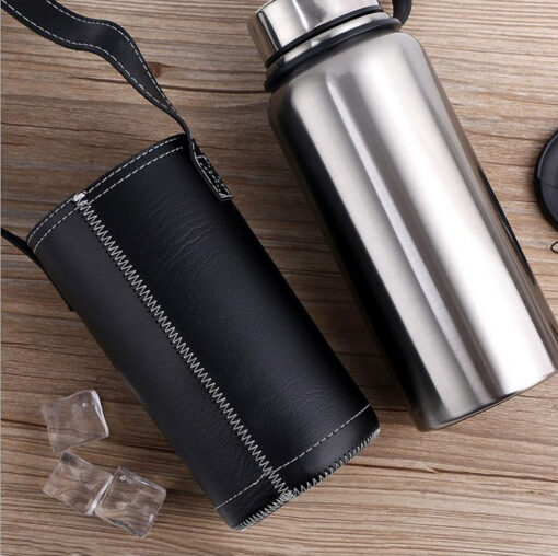 Metal Water Bottle Stainless Steel Vacuum Flask Non-Leak Sports Water ...