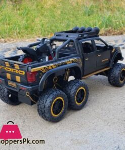 New 128 Ford Raptor F150 Alloy Diecast Car Model Toys Sound Light Toy Pickup Truck Pull Back Vehicle For Children Diecasts Toy Vehicles
