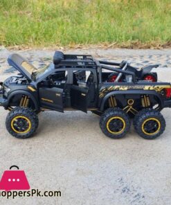 New 128 Ford Raptor F150 Alloy Diecast Car Model Toys Sound Light Toy Pickup Truck Pull Back Vehicle For Children Diecasts Toy Vehicles