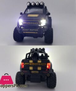 New 128 Ford Raptor F150 Alloy Diecast Car Model Toys Sound Light Toy Pickup Truck Pull Back Vehicle For Children Diecasts Toy Vehicles