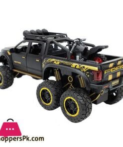 New 128 Ford Raptor F150 Alloy Diecast Car Model Toys Sound Light Toy Pickup Truck Pull Back Vehicle For Children Diecasts Toy Vehicles
