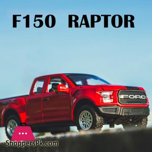 New 132 Ford Raptor F150 Big Wheel Alloy Diecast Car Model With With Sound Light Pull Back Car Toys For Children Xmas GiftsDiecasts Toy Vehicles