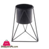 Nordic Creative Metal Flower Pot Indoor Balcony Desktop Planters Home Decoration Flower Stand - Black