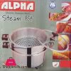 Original Alpha Stainless Steel High Grade Food Steamer 28cm For Meat BBQ Broast Vegitables Charga