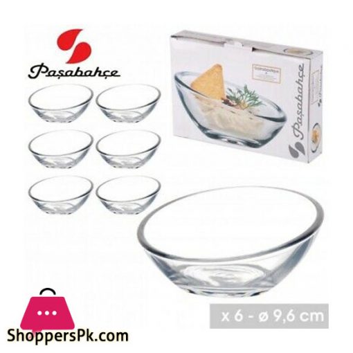 Pasabahce Curved Dessert Bowls Ice Cream Fruit Sundae Dish set of 6 - 96449