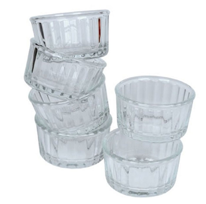 Pasabahce Glass Ramekin Bowls 6 Piece - 53943