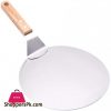 Pizza Pie Server Pizza Turner Wood Handle Stainless Steel Pizza Paddle for Homemade Pizza and Bread Pies and Cookies Wooden handle