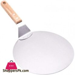 Pizza Pie Server Pizza Turner Wood Handle Stainless Steel Pizza Paddle For Homemade Pizza And Bread Pies And Cookies Wooden Handle