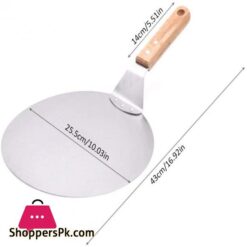Pizza Pie Server Pizza Turner Wood Handle Stainless Steel Pizza Paddle For Homemade Pizza And Bread Pies And Cookies Wooden Handle