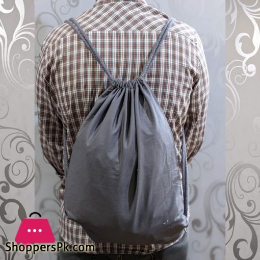 Recycled Air Force Dawstring Cotton Cloth Unisex Bagpack Shoulder Bag for Hajj & Umrah