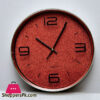 Red And Black Color Round Wall Clock