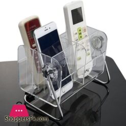 Sky Piea Remote Control Caddy Organizer Clear Acrylic Desktop Media Storage Holder 6 Slots