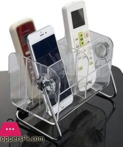 Sky Piea Remote Control Caddy Organizer Clear Acrylic Desktop Media Storage Holder 6 Slots