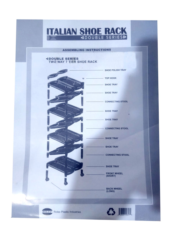 Rolex Plastic Italian Double Series Shoe Rack