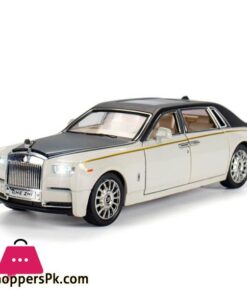 124 Alloy Diecast Rolls Royce Phantom Model Car Toy With Light Pull Back 22cm Metal Simulation Toys Vehicle For Childrens GiftsDiecasts Toy Vehicles